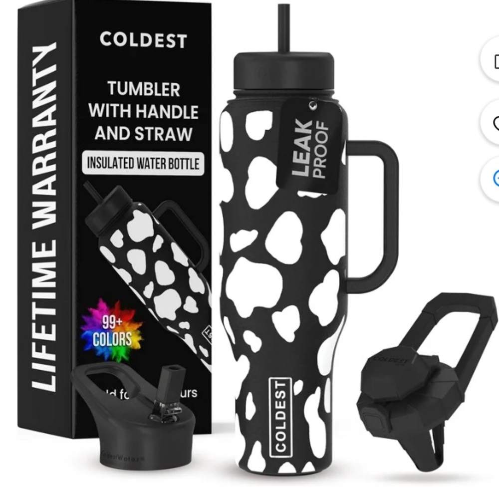 Coldest Baby Cows Tumbler with Handle and Straw- 36 oz